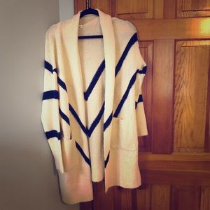 Cozy Navy Stripe duster